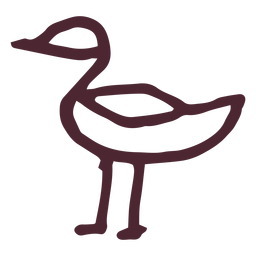 Símbolo de icono de pato tradicional egipcio Diseño PNG
