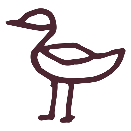 S?mbolo de icono de pato tradicional egipcio Diseño PNG