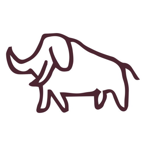 Símbolo del elefante tradicional egipcio Diseño PNG