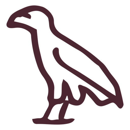 Egyptian traditional falcon hieroglyphs symbol