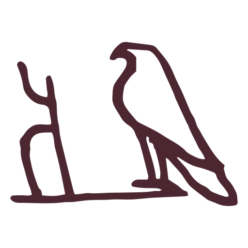 Egyptian traditional falcon symbol PNG Design