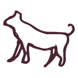 Egyptian traditional greyhound symbol PNG Design