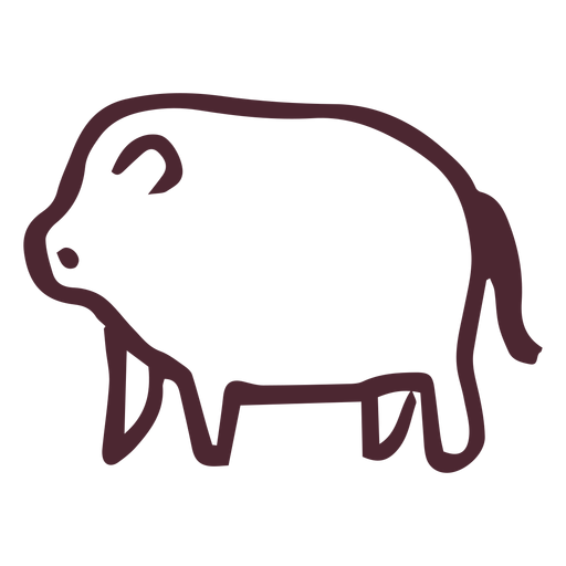 Símbolo tradicional do hipopótamo egípcio Desenho PNG