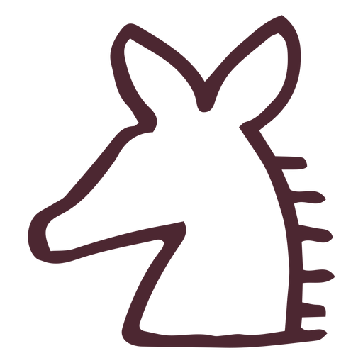 Símbolo del caballo tradicional egipcio Diseño PNG