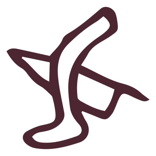 Símbolo tradicional egípcio de perna e faca Desenho PNG