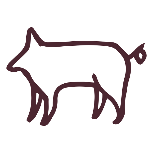 Egyptian traditional pig symbol PNG Design