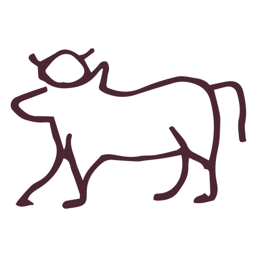 Egyptian traditional sacred cow symbol PNG Design