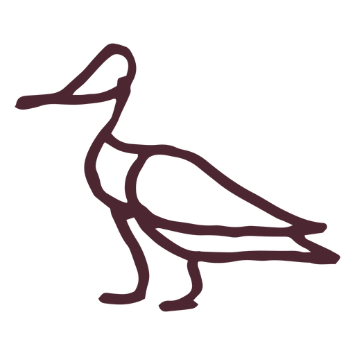 Símbolo de la cigüeña tradicional egipcia Diseño PNG