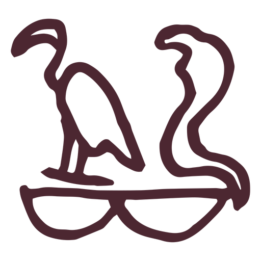 Símbolo tradicional egípcio de volture e cobra Desenho PNG
