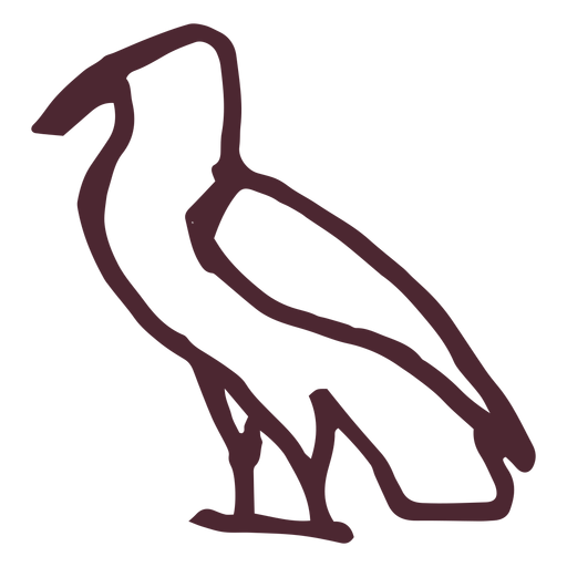 Symbol der ägyptischen Volture-Hieroglyphen PNG-Design