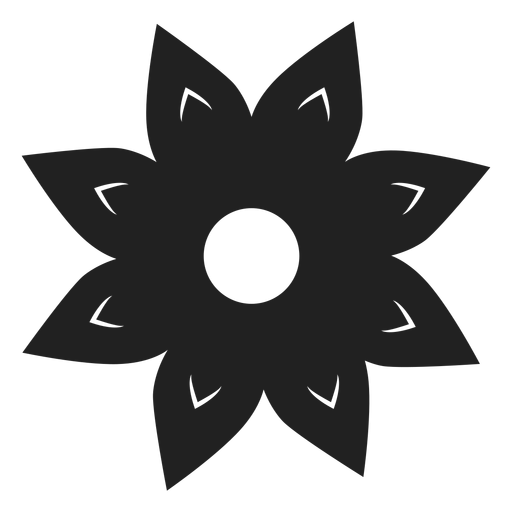 Eight petal flower vector PNG Design