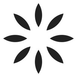 Eight petals outline icon PNG Design