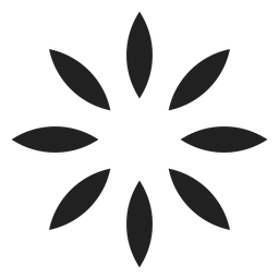 Ícone de contorno de oito pétalas