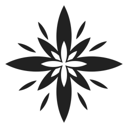 Ícone de flor exótica com várias pétalas