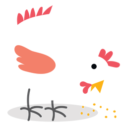 Bauernhof der Hühnervektor pickt PNG-Design