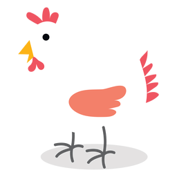 ilustração de fazenda de desenhos animados de cor de frango