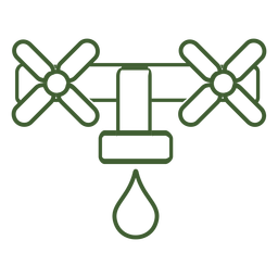 Wassertropfensymbol für Wasserhahn PNG-Design