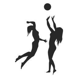 Silhueta de jogadores de vôlei feminino Silhueta de jogadores de vôlei feminino