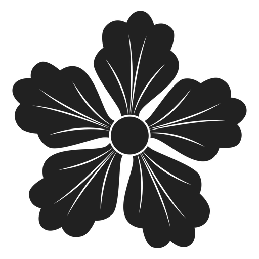 Fünf Blütenblätter Blumenikone PNG-Design