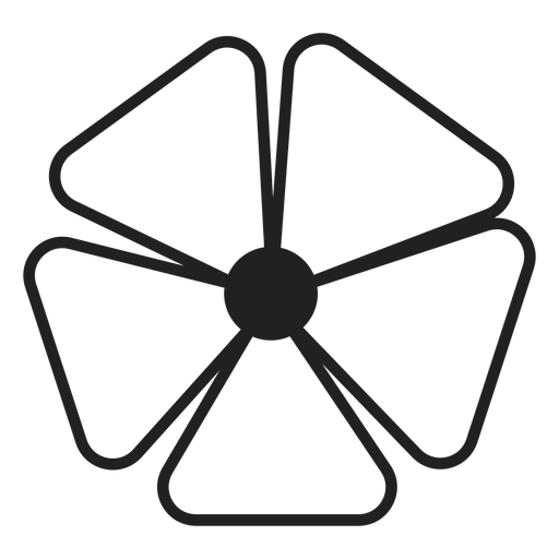 Blumenvektor der fünf Blütenblätter PNG-Design