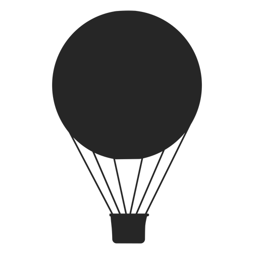 Flat air balloon silhouette