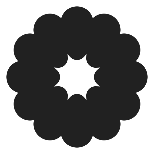 Flat flower blossom icon PNG Design