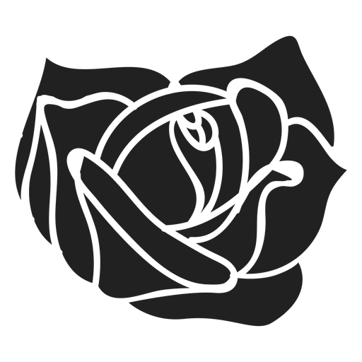 Flat flower icon PNG Design