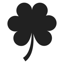 Flache Blume Silhoutte PNG-Design