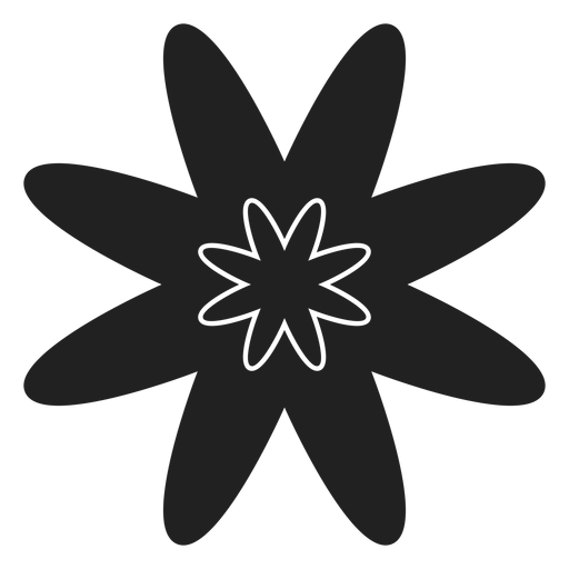 Icono de vector de flor plana