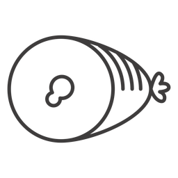 Flat ham stroke icon PNG Design Transparent PNG