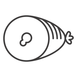 Icono de trazo de jamón plano Diseño PNG