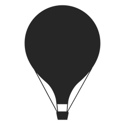 Silueta de globo aerostático plano simple Diseño PNG