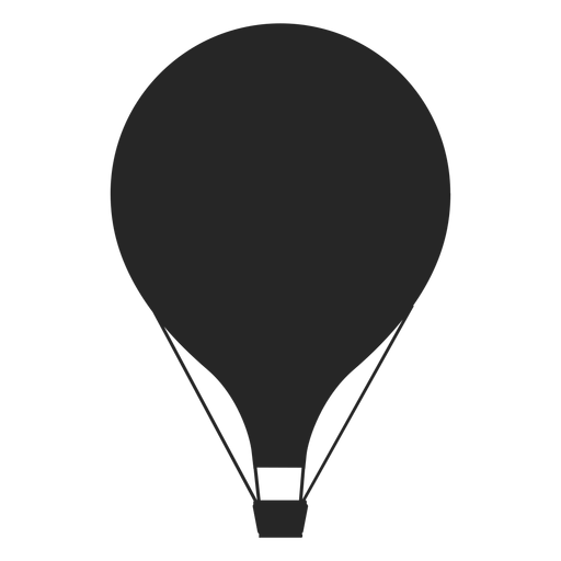 Flat simple hot air balloon silhouette