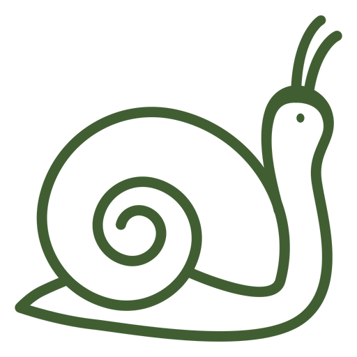 Icono de caracol plano