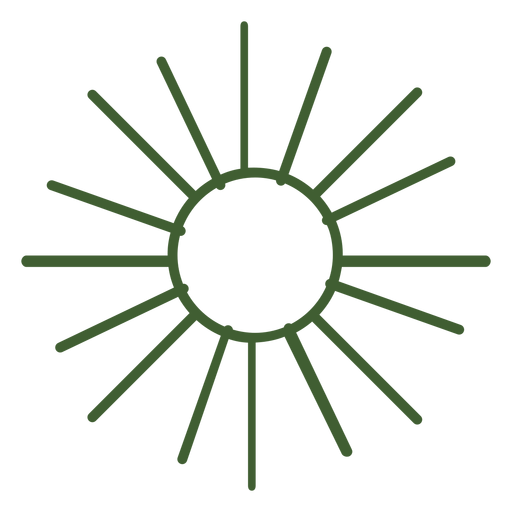 Ícone de sol plano Desenho PNG