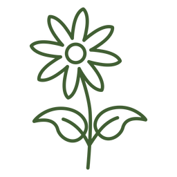 Flache Blumenikone Blume mit Blumen Flache Blumenikone Blume mit Blumen