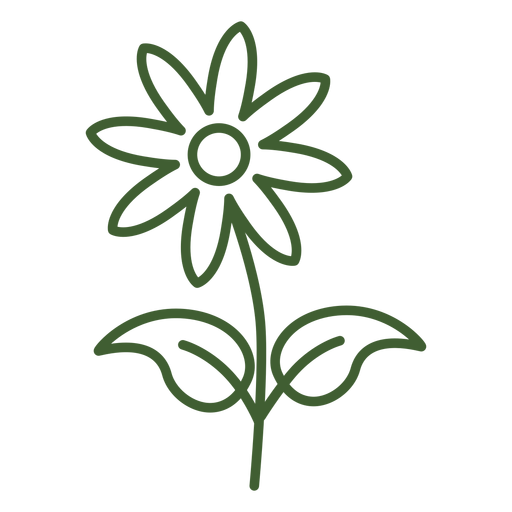 Flache Blumenikonenblume blumig PNG-Design
