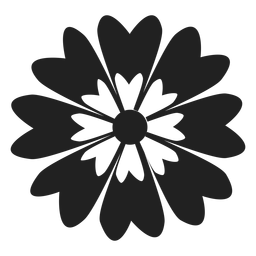 Icono de flor margarita Diseño PNG