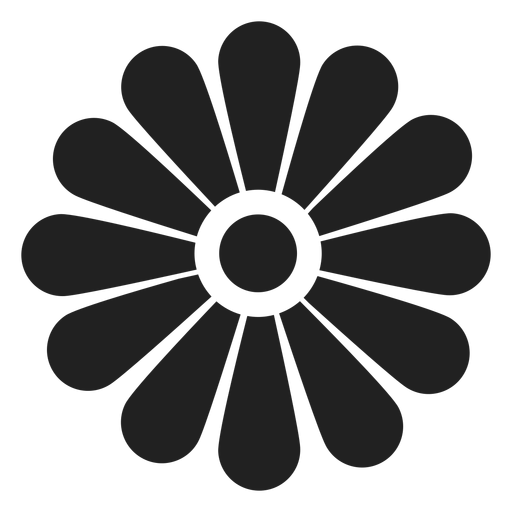 Blumenumriss-Symbol PNG-Design