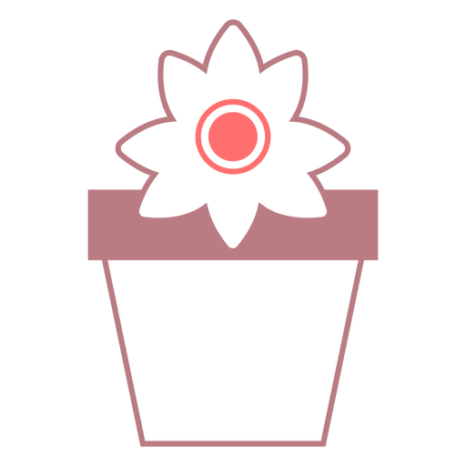 Flower pot line style icon PNG Design
