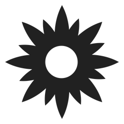 Flower star shaped icon PNG Design