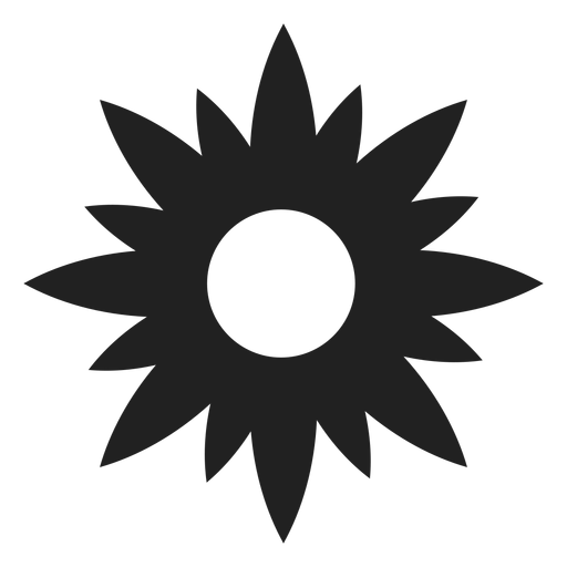 Icono de flor en forma de estrella Diseño PNG