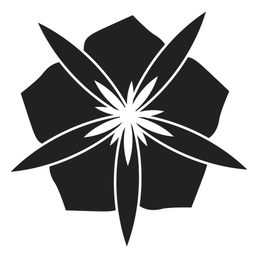 Blume mit breitem Bl?tenblattvektor PNG-Design