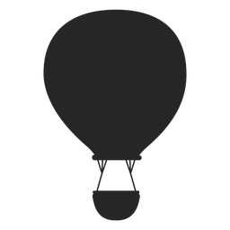 Flying hot air balloon silhouette PNG Design