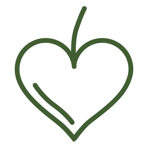 Icono de corazón de fruta Diseño PNG