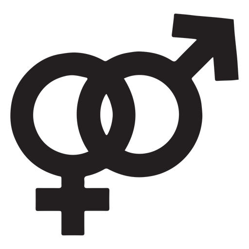 Geschlechtssymbol-Silhouette PNG-Design