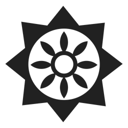 Geometric flower icon PNG Design