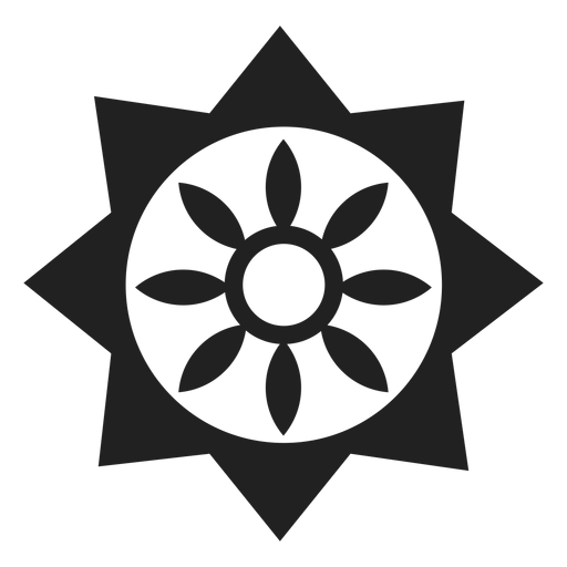 Geometrisches Blumensymbol PNG-Design