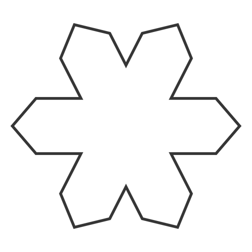 Icono de estilo de línea de forma geométrica Diseño PNG