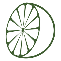 Half lemon icon PNG Design